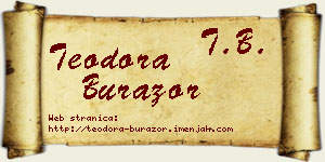 Teodora Burazor vizit kartica